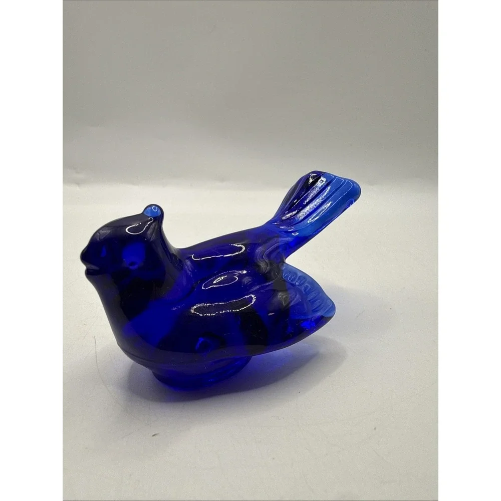 Mosser Glass Bluebird Figurine Decorative Bird